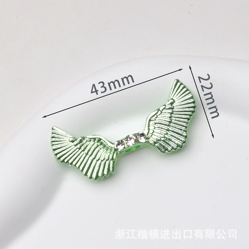 Wholesale 50PCS DIY Metal Electroplated Colorful Wings Butterfly Vertical Hole Loose Beads